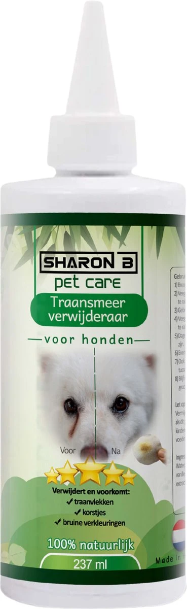 Traansmeer Verwijderaar Hond - Mega Fles - 237ml - Traanstreep Remover - Traansmeer Remover - Tegen Korstjes En Verkleuringen Bij Honden Met Lichte Vacht 1 Traansmeer Verwijderaar Hond - Mega Fles - 237ml - Traanstreep Remover - Traansmeer Remover - Tegen Korstjes En Verkleuringen Bij Honden Met Lichte Vacht
