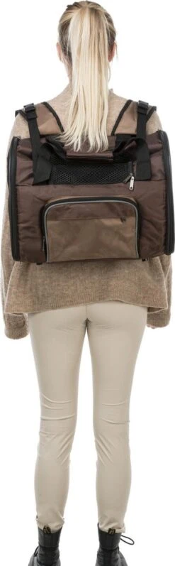 Trixie Hondentas Shiva Bruin / Beige - 41X30X21 CM -Huisdierbenodigdheden 372x1200