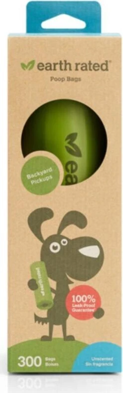 Earth Rated Eco Poepzakjes Dispenser Tissue Stijl Geurloos 300 Zakjes