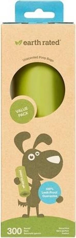Earth Rated Eco Poepzakjes Dispenser Tissue Stijl Geurloos 300 Zakjes -Huisdierbenodigdheden 383x1200