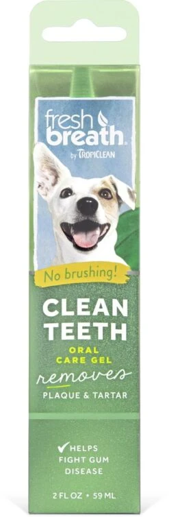 Tropiclean Fresh Breath Clean Teeth Oral Care Gel - Gebitsverzorging - Mint 59 Ml -Huisdierbenodigdheden 393x1200