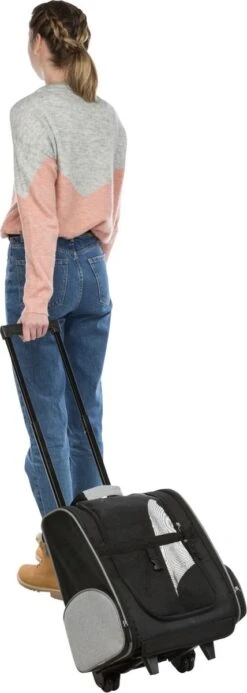 Trixie Reismand Trolley Zwart / Grijs - 36X27X50 CM 27 Trixie Reismand Trolley Zwart / Grijs - 36X27X50 CM -Huisdierbenodigdheden 428x1200 2
