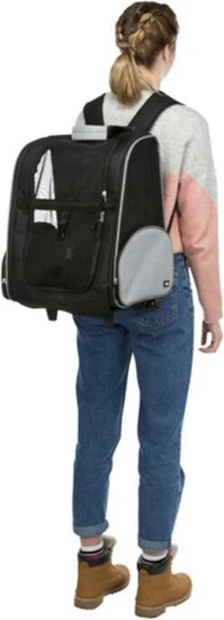 Trixie Reismand Trolley Zwart / Grijs - 36X27X50 CM 37 Trixie Reismand Trolley Zwart / Grijs - 36X27X50 CM -Huisdierbenodigdheden 434x1200