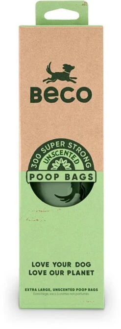 Beco Poop Bags - Hondenpoepzakjes Op Rol 300 Stuks - Groot En Sterk - Beco Pets - 300 Stuks -Huisdierbenodigdheden 443x1200 1