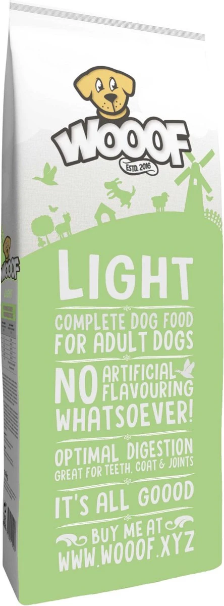 WOOOF Light 18KG - Geperst Light Hondenvoer - Geperste Ligh Hondenbrokken - Light Droogvoer 6 WOOOF Light 18KG - Geperst Light Hondenvoer - Geperste Ligh Hondenbrokken - Light Droogvoer - Afbeelding 6