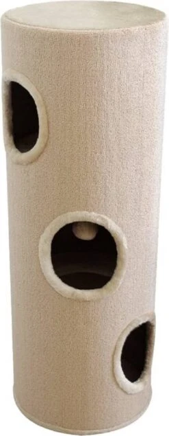 Topmast Krabpaal - Krabton - Kattenton - Cecilia Beige - 35 X 35 X 100 Cm