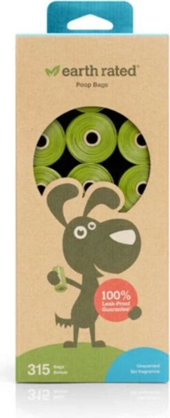 Earth Rated Poepzakjes Groen - - 22.8x33 Cm -Huisdierbenodigdheden 489x1200