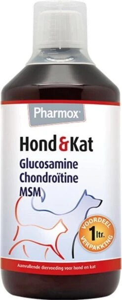 Pharmox Hond & Kat Glucosamine 1000 Ml - Belangrijke Bouwsteen Voor Honden En Katten - Geschikt Voor Ieder Type Hond Of Kat -Huisdierbenodigdheden 490x1200