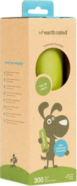 Earth Rated Eco Poepzakjes Dispenser Tissue Stijl Geurloos 300 Zakjes -Huisdierbenodigdheden 500x1200