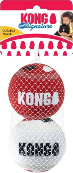 KONG Signature Speelballen S - Steviger Dan Tennisballen - Niet Schurend Materiaal - Speelbal Voor Honden - 3 Stuks -Huisdierbenodigdheden 506x1200 4