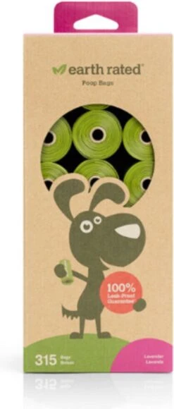 Earth Rated Poepzakjes Lavendel Groen - - 315 Stuks -Huisdierbenodigdheden 511x1200
