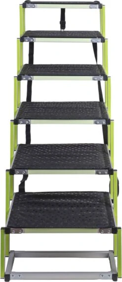 Hondentrap Auto Voor Grote En Kleine Honden PRIORPET - Oplichtende Markering - Opvouwbare Autotrap Voor Stijve Gewrichten - Hondenloopplank Geschikt Voor Alle Auto's - Antislip - 6 Treden -Huisdierbenodigdheden 521x1200