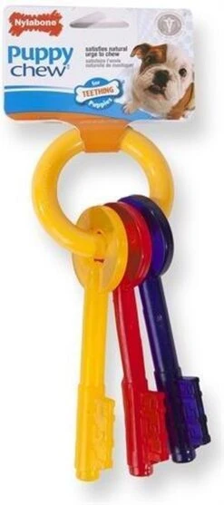Nylabone Puppy Teething Key Flexible Geel&Blauw&Rood - Hondenspeelgoed - Wolf Tot 16kg -Huisdierbenodigdheden 532x1200 1