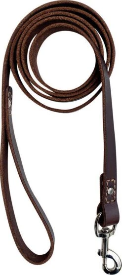 Hondenriem - 180 Cm – Bruine Riem - Leren Hondenriem Met Stiksels – 100% Volnerfleer - Hond -Huisdierbenodigdheden 532x1200