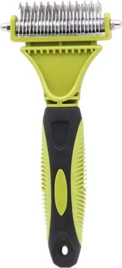 Hondenborstel - Dubbelzijdig Ontharing Tool - Herbruikbare Honden & Kattenvachtkam - Huisdier Grooming - 1 Stuk - Groen -Huisdierbenodigdheden 547x1200