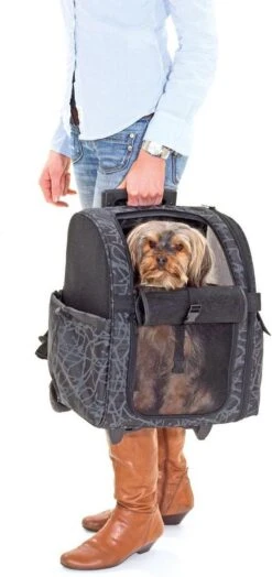 Flamingo - Hondenbuggy Smart City - Zwart - 32 X 29 X 52 Cm -Huisdierbenodigdheden 566x1200