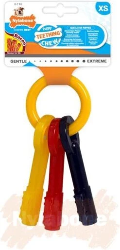 Nylabone Puppy Teething Key Flexible Geel&Blauw&Rood - Hondenspeelgoed - Wolf Tot 16kg -Huisdierbenodigdheden 577x1200 2