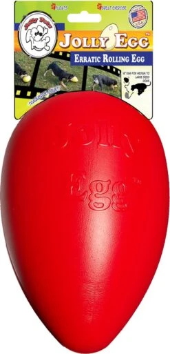 Jolly Pets Jolly Egg Hondenspeelgoed – Stevige Hondenbal - Gemaakt Van Extreem Duurzaam Kunststof - Geschikt Voor De Kleinere Hond – Weerbestendig - 20cm – Rood -Huisdierbenodigdheden 578x1200 1