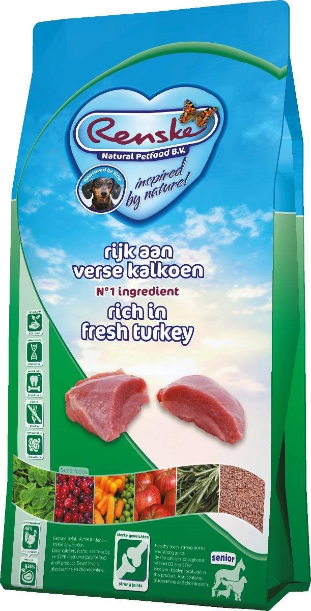 Renske Super Premium Senior Kalkoen Graanvrij 12 KG 8 Renske Super Premium Senior Kalkoen Graanvrij 12 KG - Afbeelding 8