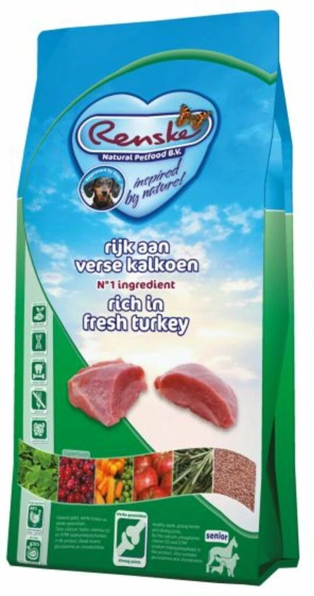 Renske Super Premium Senior Kalkoen Graanvrij 12 KG 7 Renske Super Premium Senior Kalkoen Graanvrij 12 KG - Afbeelding 7