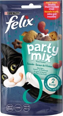 Felix Cat Snacks Party Mix - Kattensnacks Original En Seaside - 16 X 60g -Huisdierbenodigdheden 648x1200 3