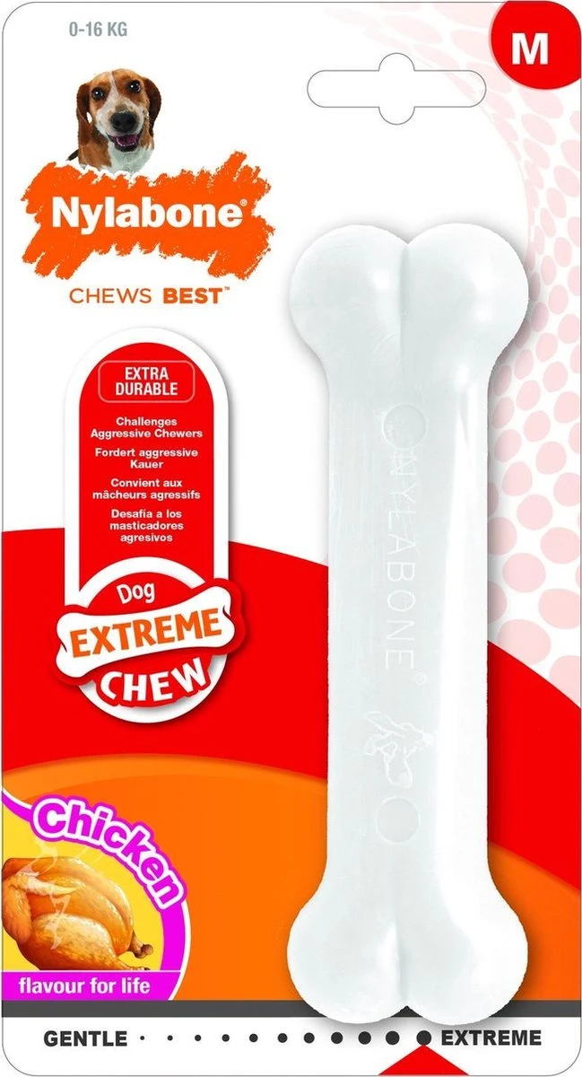 Nylabone Harde Bijters Kluif - Kip - Voor Honden Tot 15 Kg 1 Nylabone Harde Bijters Kluif - Kip - Voor Honden Tot 15 Kg