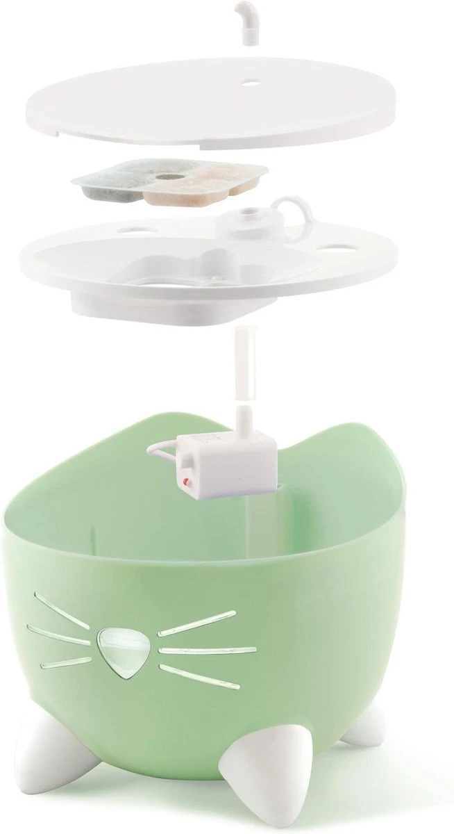 Catit Pixi Fountain - Kattendrinkbak - 20x20x16 Cm Groen 7 Catit Pixi Fountain - Kattendrinkbak - 20x20x16 Cm Groen - Afbeelding 7