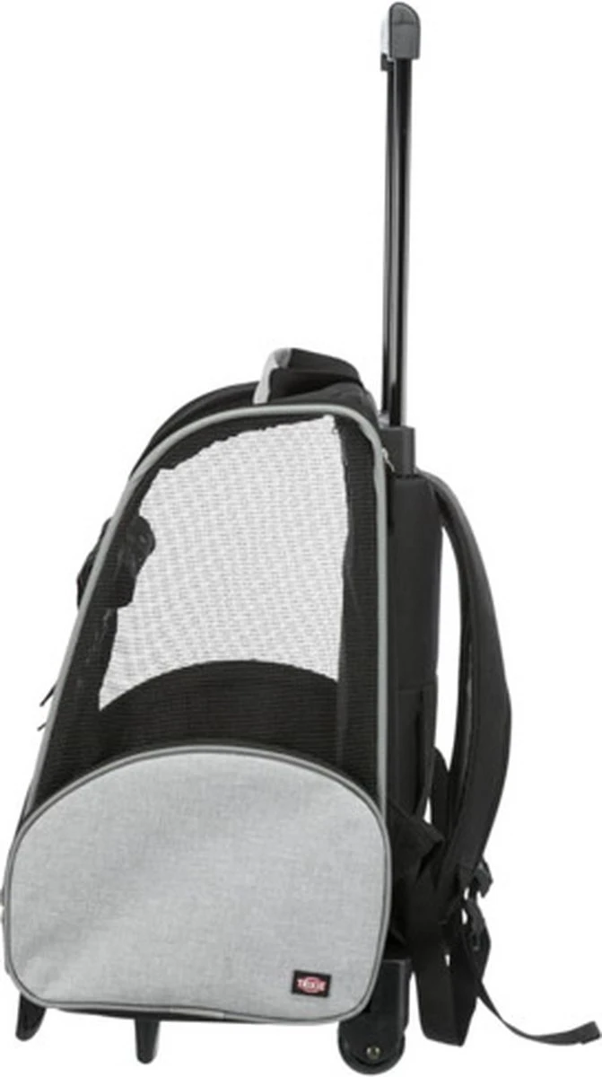 Trixie Reismand Trolley Zwart / Grijs - 36X27X50 CM 2 Trixie Reismand Trolley Zwart / Grijs - 36X27X50 CM - Afbeelding 2
