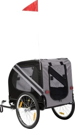 Flamingo Doggy Liner Economy - Hondenfietskar - Grijs/Zwart 11 Flamingo Doggy Liner Economy - Hondenfietskar - Grijs/Zwart -Huisdierbenodigdheden 703x1200 1