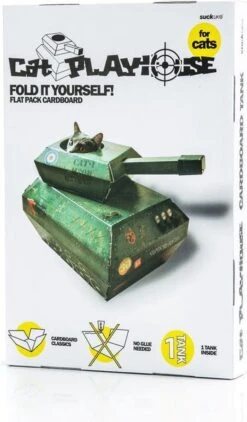 Suck UK Kat Schouwburg Karton Tank Groen -Huisdierbenodigdheden 703x1200 5