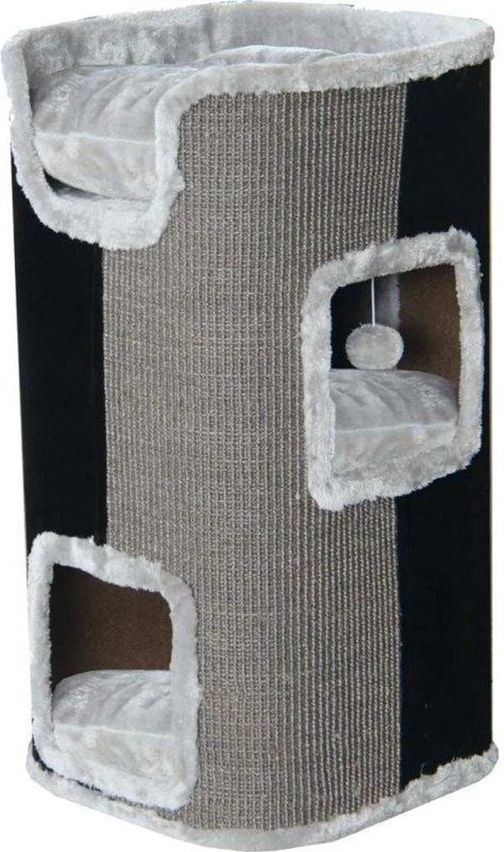 Katten Krab/klimmeubel Met 2 Gaten 75 Cm Grijs/zwart - Krabpaal - Krabton 3 Katten Krab/klimmeubel Met 2 Gaten 75 Cm Grijs/zwart - Krabpaal - Krabton - Afbeelding 3