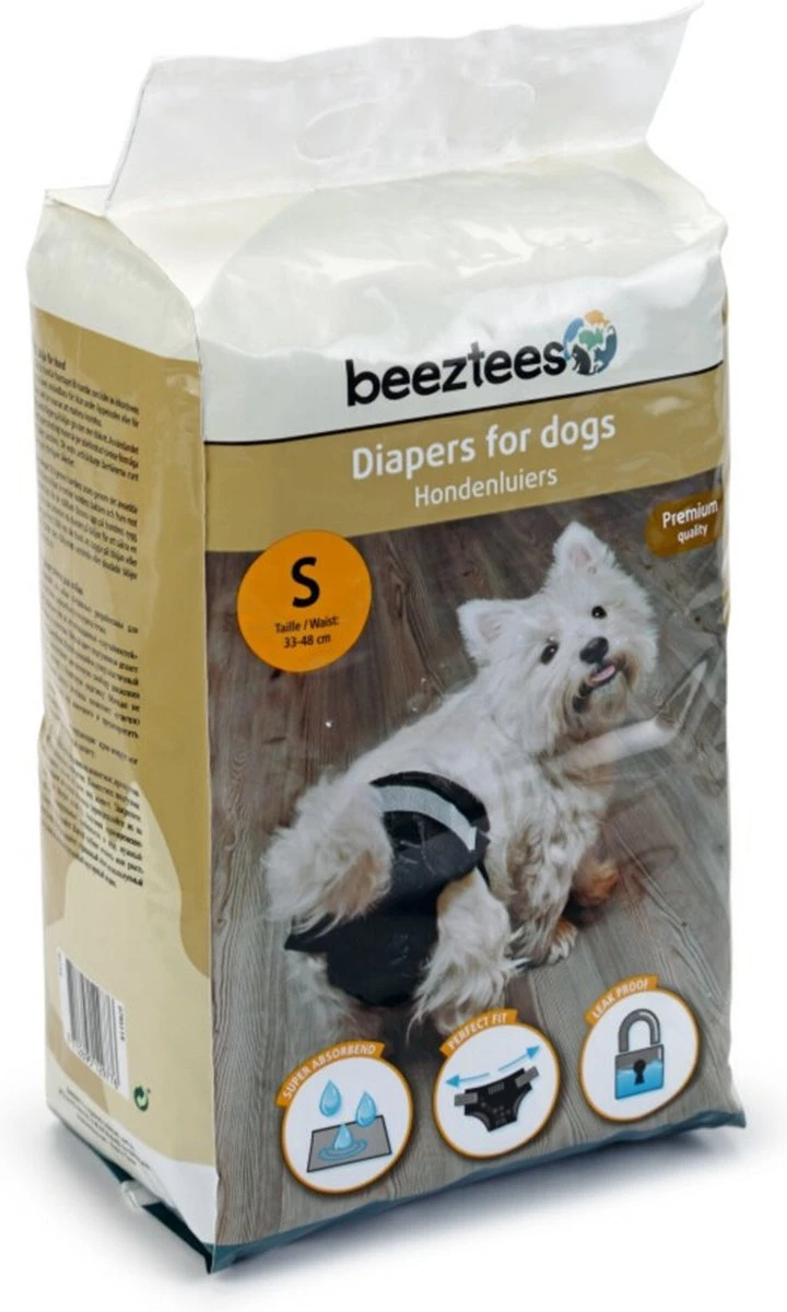 Beeztees - Hondenluier - Zwart - S - 20ST 2 Beeztees - Hondenluier - Zwart - S - 20ST - Afbeelding 2