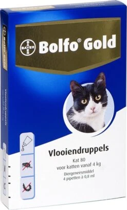 Bayer Bolfo Gold 80 Anti Vlooienmiddel - Kat - > 4 Kg - 4 Pipetten -Huisdierbenodigdheden 723x1200 3