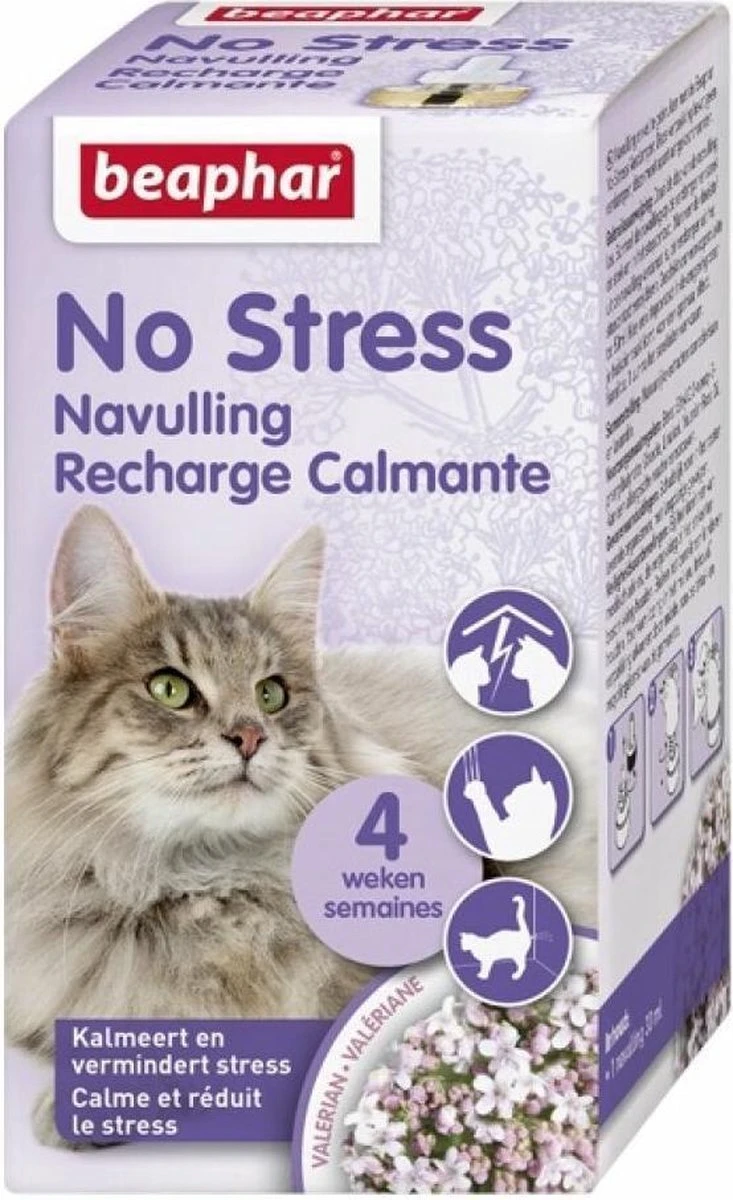 Beaphar No Stress Navulling Kat - Anti Stressmiddel - 3 X 30 Ml 1 Beaphar No Stress Navulling Kat - Anti Stressmiddel - 3 X 30 Ml