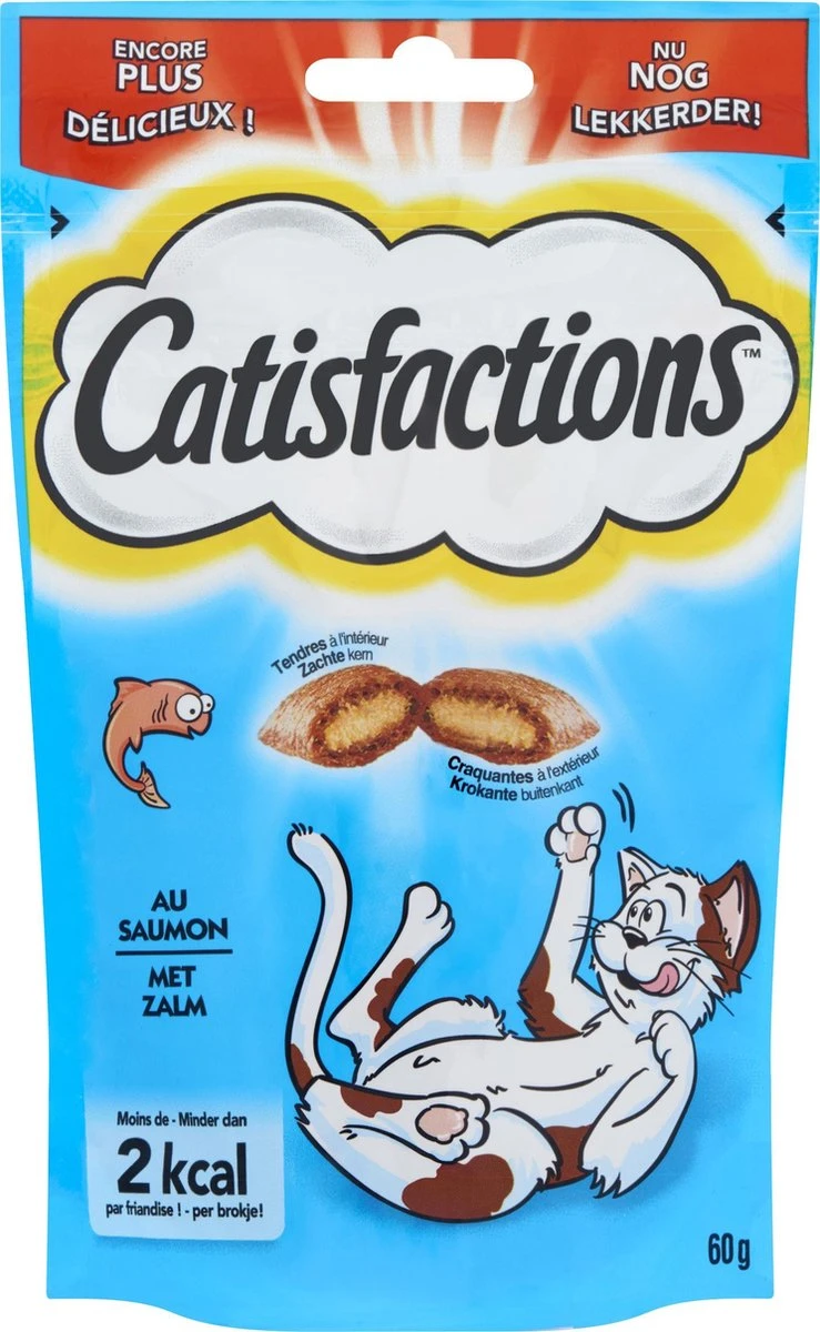 Catisfactions Kattensnack - Zalm - 6 X 60 Gr 1 Catisfactions Kattensnack - Zalm - 6 X 60 Gr
