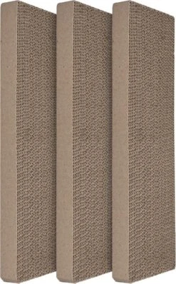Navaris Kartonnen Krabplanken Voor Katten - Krabkarton Set Van 3 Stuks - 3 Krabmatten - Katten Karton Voor Ontspanning En Spelen -Huisdierbenodigdheden 744x1200