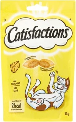 Catisfactions Kattensnoepjes - Kaas - Kattensnack - 60 G - 1 Zakje -Huisdierbenodigdheden 746x1200 4