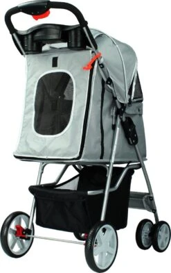 Cabino Inklapbare Hondenbuggy - Grijs -Huisdierbenodigdheden 754x1200 2
