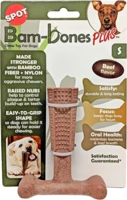 Spot Bam-Bones Plus Easy Grip - Veilig Kauwbot Voor Honden - Speciaal Voor Sterke Kauwers - Verzorgt Het Gebit Van De Hond - Rund Of Kip - S/M/L - Maat: Large, Smaak: Kip -Huisdierbenodigdheden 760x1200 4