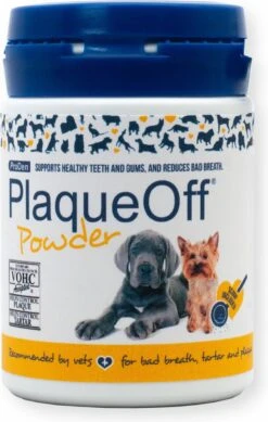 ProDen PlaqueOff Powder – 100% Natuurlijke Gebitsreiniging Voor Honden - Met Doseerschepje - 60 Gram