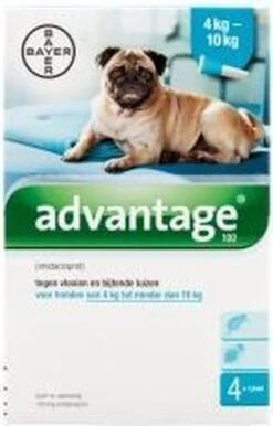 Bayer Advantage 100 Hond 4-10 Kg - 4 Pipetten à 1,0 Ml -Huisdierbenodigdheden 768x1200 1