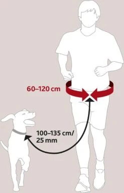 Trixie Heupriem Met Jogginglijn Zwart - RIEM 60-120 CM LIJN 100-135 CM -Huisdierbenodigdheden 772x1200