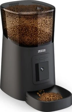 Automatische Voerbak Kat En Hond Zwart - Met Verstelbare Camera - Voerautomaat Met Smartphone Besturing - Voerinhoud 6 Liter - Voerdispenser - Zedar A900 -Huisdierbenodigdheden 776x1200 3