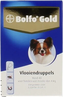 Bayer Bolfo Gold 40 Anti Vlooienmiddel - Hond - 0 Tot 4 Kg - 2 Pipetten -Huisdierbenodigdheden 783x1200 3