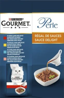 Gourmet Perle Sauce Delight - Kattenvoer Natvoer - Rund, Kip, Tonijn & Zalm - 48 X 85 Gr -Huisdierbenodigdheden 789x1200 4