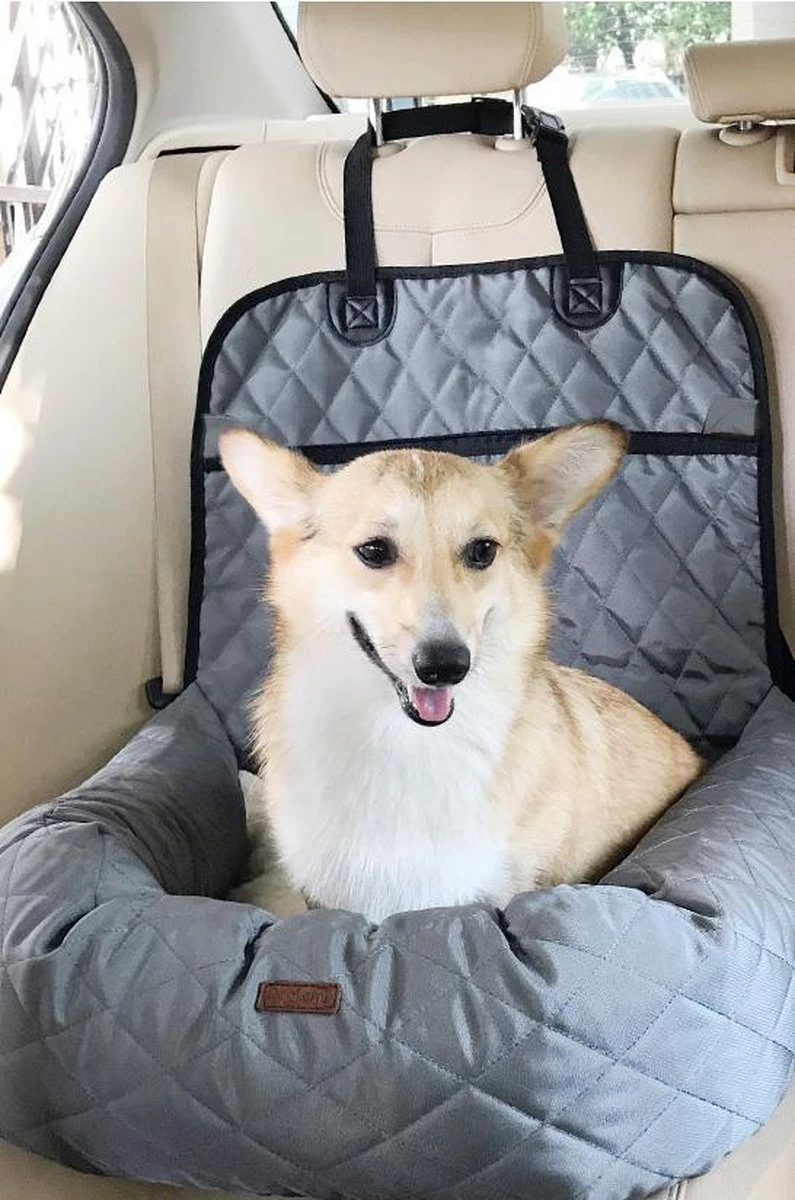 Zeer Luxe Hondenmand Voor In De Auto Beige - Comfortabel Vervoer Voor Je Viervoeter - Honden Zitje Auto - Autostoel Voor Hond - Honden Mand - Dieren Mand - Veilig Onderweg - Hondenzitje - Auto Bench - Beige - 40x30 Cm 4 Zeer Luxe Hondenmand Voor In De Auto Beige - Comfortabel Vervoer Voor Je Viervoeter - Honden Zitje Auto - Autostoel Voor Hond - Honden Mand - Dieren Mand - Veilig Onderweg - Hondenzitje - Auto Bench - Beige - 40x30 Cm - Afbeelding 4