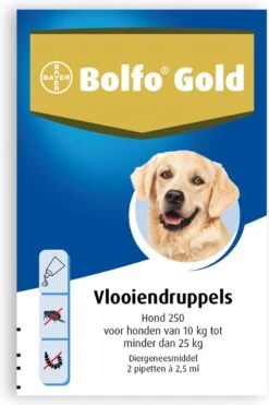 Bayer Bolfo Gold 250 Anti Vlooienmiddel - Hond - 10 Tot 25 Kg - 2 Pipetten -Huisdierbenodigdheden 800x1200 20