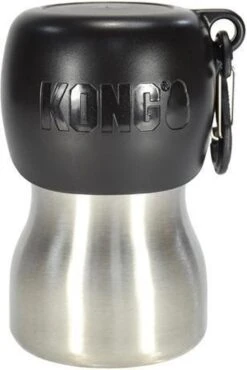 KONG H2O 740 Ml Rvs Waterfles Zwart -Huisdierbenodigdheden 801x1200 1