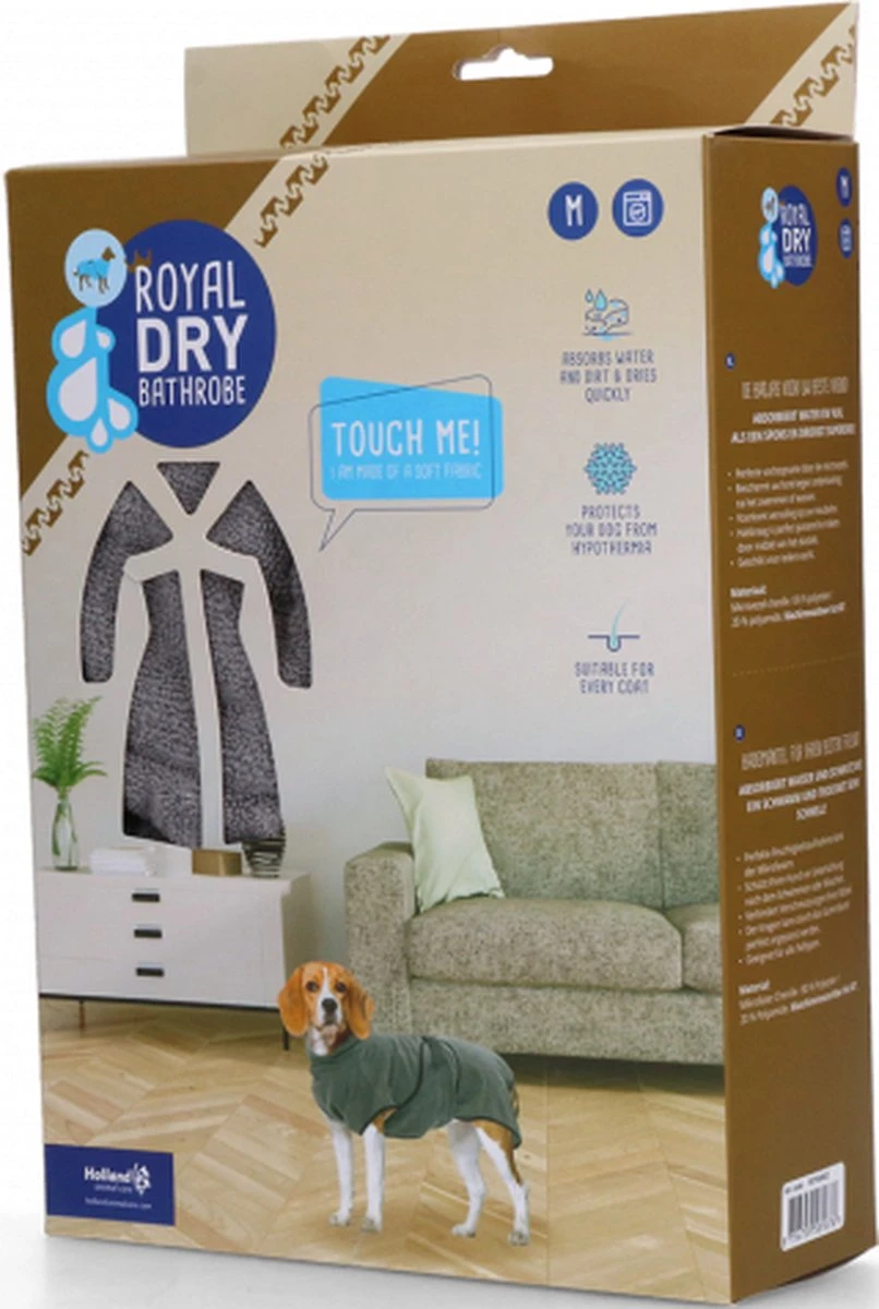 Royal Dry Badjas Voor Huisdieren – Absorberende Hondenbadjas – Extreem Duurzaam En Super Zacht – Ruglengte 50 Cm – Microfiber Chenille – Geschikt Voor Honden En Puppy’s – Maat M 3 Royal Dry Badjas Voor Huisdieren – Absorberende Hondenbadjas – Extreem Duurzaam En Super Zacht – Ruglengte 50 Cm – Microfiber Chenille – Geschikt Voor Honden En Puppy’s – Maat M - Afbeelding 3