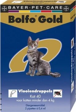 Bayer Bolfo Gold 40 Anti Vlooienmiddel - Kat - 0 Tot 4 Kg - 4 Pipetten -Huisdierbenodigdheden 811x1200 2
